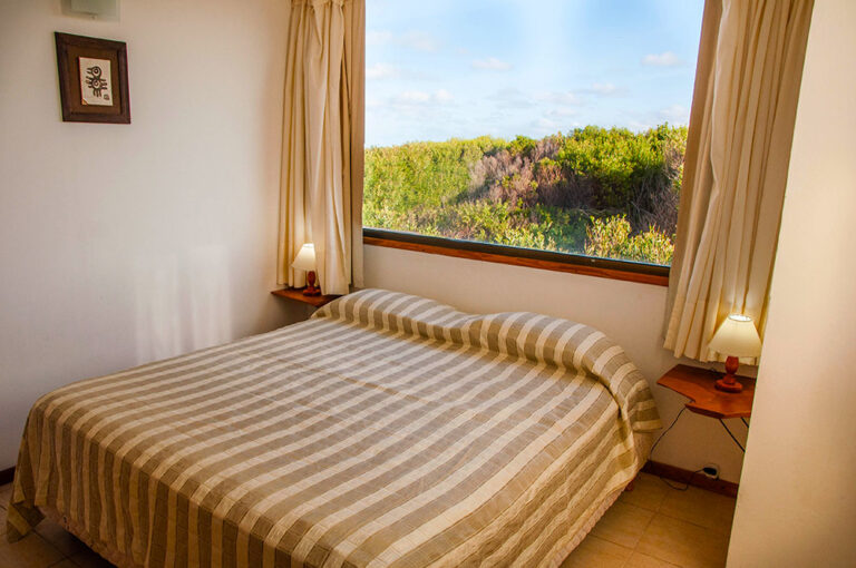 Sol G y E: habitación matrimonial con vista al bosque